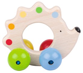 Jouets - Hochets et Jouets Sensoriels - Hochet hérisson en bois avec perles