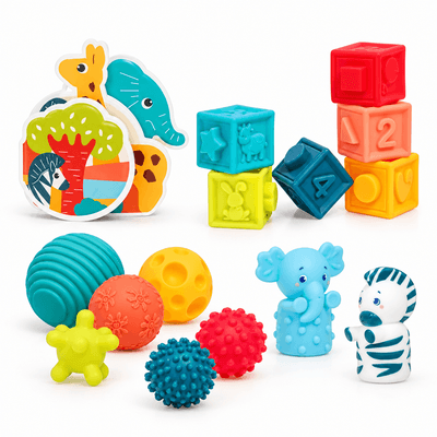 Jouets - Jouets d'Éveil - Coffret d'éveil Jungle - 10 mois +