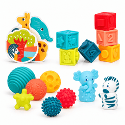 Jouets - Jouets d'Éveil - Coffret d'éveil Jungle - 10 mois +