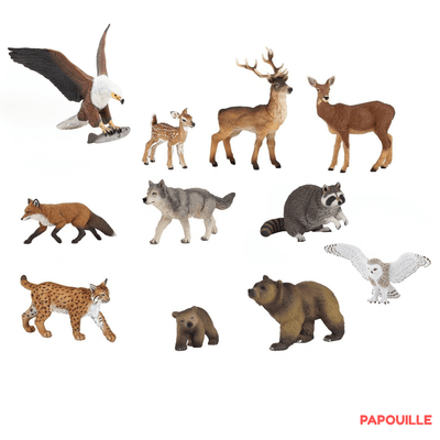 Jouets - Figurines - Lot de 11 animaux de la foret (figurines papo)
