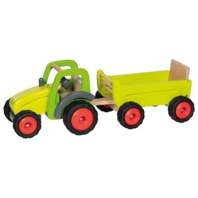 Jouets - Garages, Voitures et Circuits pour Enfant - Tracteur avec remorque en bois