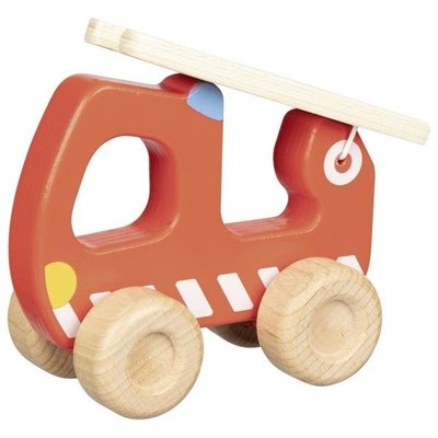 Jouets - Garages, Voitures et Circuits pour Enfant - Camion de pompiers avec échelle en bois