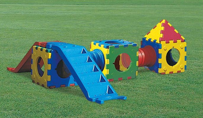 Mobilier - Aire de jeux et structure extérieure - Grand aire de jeux cubique - enfant