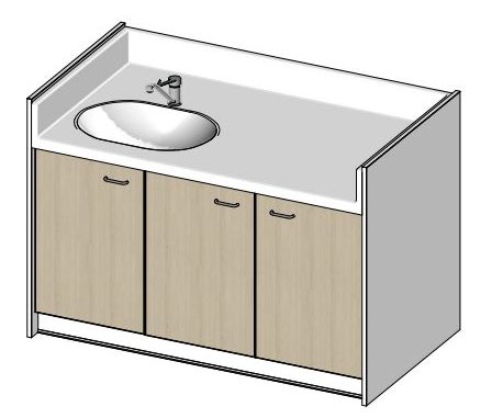 Change - Meuble à Langer crèche - Meuble à langer 1 cuve - 1500(L)x850(Pf)mm