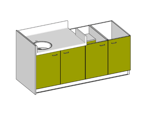 Change - Meuble à Langer crèche - Table à langer 1 cuve - 212 cm