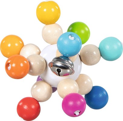 Jouets - Hochets et Jouets Sensoriels - Hochet balle arc-en-ciel flexible