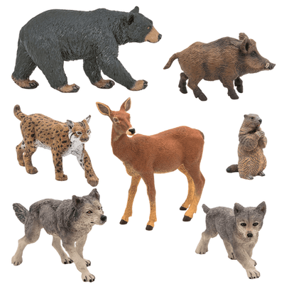 Jouets - Figurines - Lot de 7 figurines Forêt - 10 mois+