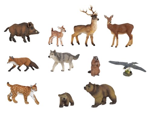 Jouets - Figurines - Lot de 11 animaux de la foret (figurines papo)