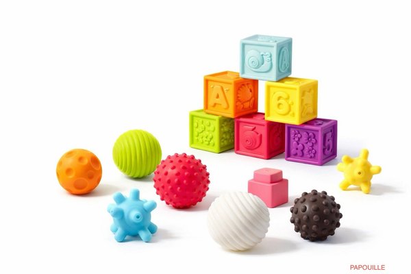 Jouets - Hochets et Jouets Sensoriels - 10 Balles sensorielles - enfants et seniors -