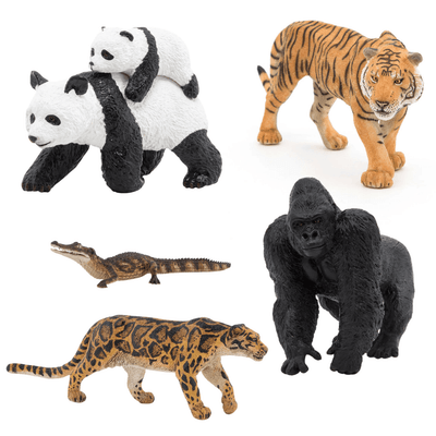 Jouets - Figurines - Lot de 5 figurines sauvage - 10 mois+