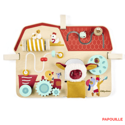 Jouets - Jouets Multi-Activités - Panneau d'activités en bois - La Ferme