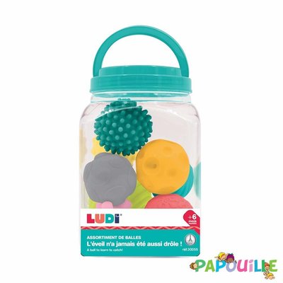 Motricité - Eveil Sensoriels et Tactiles - Lot de 8 balles sensorielles