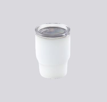 Repas - Verre et Gobelets Enfants - Gobelet avec couvercle - 9 cl - INOX - Blanc
