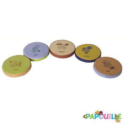 Mobilier - Meuble en mousse et Pouf - Coussin-galette de sol en mousse pvc animaux