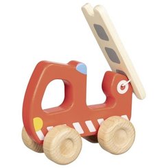 Jouets - Garages, Voitures et Circuits pour Enfant - Camion de pompiers avec échelle en bois