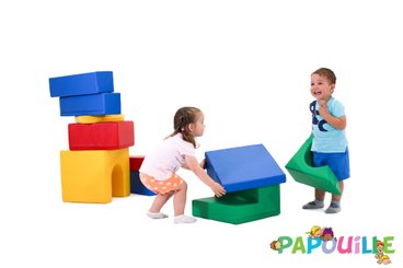 Motricité - Parcours de Motricité Crèche - Parcours en mousse original 10 pièces escapade multi couleur