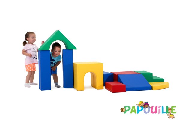 Motricité - Parcours de Motricité Crèche - Parcours en mousse original 10 pièces escapade multi couleur