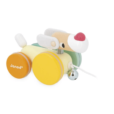 Jouets - Jouets à Pousser, à Tirer - Chien à tirer en bois - Janod