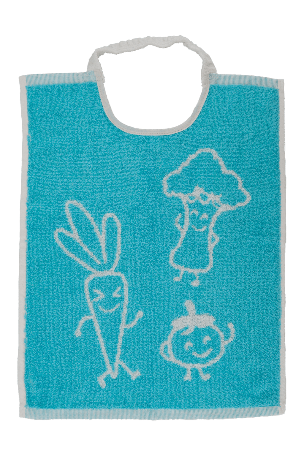 Bavoir à collerette 35 X 45 cm Légumos - Bleu