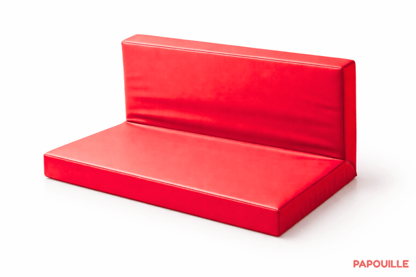 Mobilier - Meuble en mousse et Pouf - Banquette ras de sol sans armature rouge