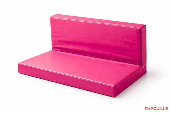 Mobilier - Meuble en mousse et Pouf - Banquette ras de sol sans armature fuchsia
