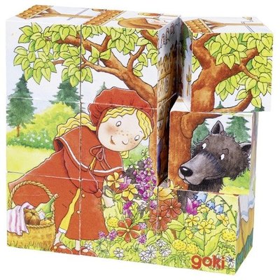Jeux - Jeux Éducatifs et Puzzle - Puzzle de cubes, contes en bois