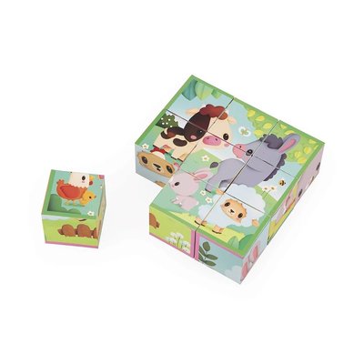 Jeux - Jeux Éducatifs et Puzzle - 9 Cubes Animaux De La Ferme