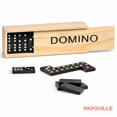 Jeux - Jeux Éducatifs et Puzzle - Jeu de dominos boîte en bois