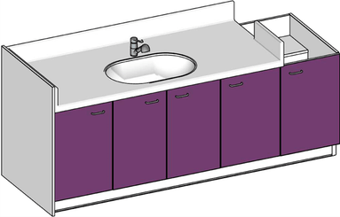 Change - Meuble à Langer crèche - Meuble à langer avec baignoire 240 cm