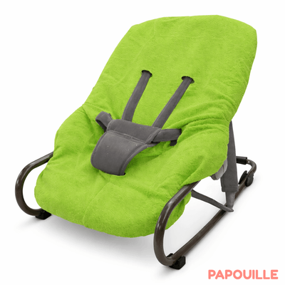 Puériculture - Coussin, Housse et accessoires pour Chaises, Transats - Housse de transat bouclette coton universelle Anis