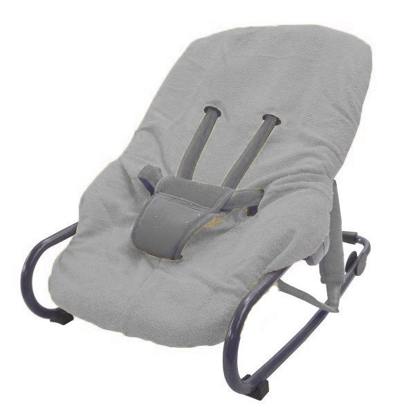 Housse de transat polyester velours universelle gris