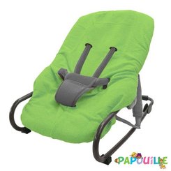 Puériculture - Coussin, Housse et accessoires pour Chaises, Transats - Housse de transat bouclette coton universelle Anis