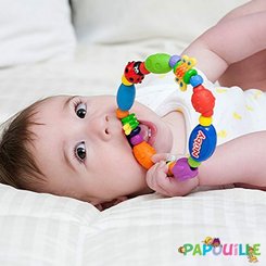 Jouets - Hochets et Jouets Sensoriels - Anneau de dentition rigide et souple bug-a-loopﾙ - 3m+
