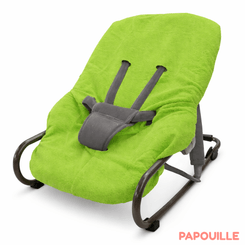 Puériculture - Coussin, Housse et accessoires pour Chaises, Transats - Housse de transat bouclette coton universelle Anis
