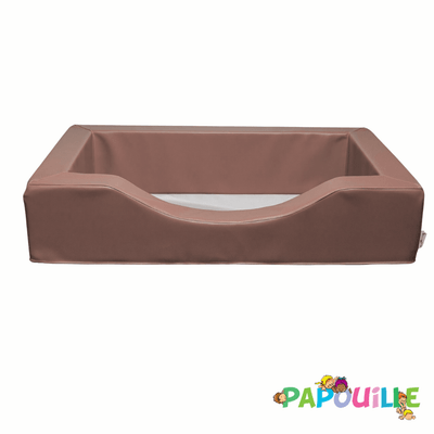 Couchage - Couchette Empilable pour Bébé et Enfant, Lit Gain de Place - Couchette empilable en mousse pvc 50 x 100 cm - Chocolat