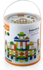 Jouets - Jeux de Construction - Blocs à empilés en bois - 100 pièces