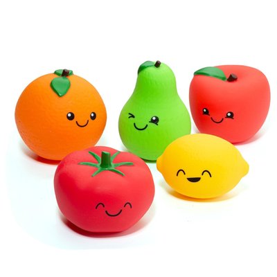 Jouets - Jouets d'Imitation et d'Imagination - 5 Fruits sensoriels souples - enfants et seniors -