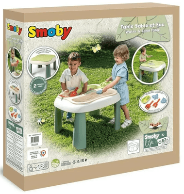 Jeux - Bac à Sable et Accessoires  - Table Sable et Eau avec couvercle Smoby 