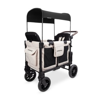 Puériculture - Poussette - Poussette wagon luxe pro 2 places Beige - 6mois +
