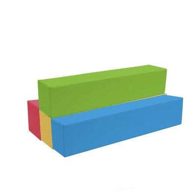 Motricité - Module de Motricité Enfant - Lot de 4 madriers en mousse pvc l.80 x h.20 cm assortis
