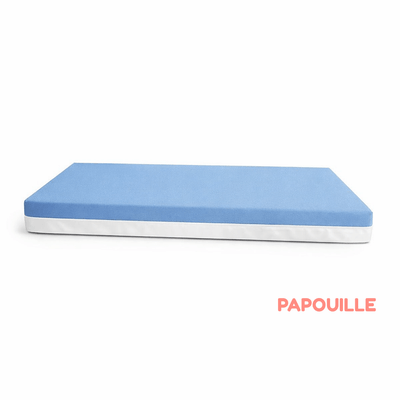 Couchage - Matelas Enfant, Plan incliné et Literie Bébé - Matelas imperméable bicolor 60x120x10 blanc/bleu