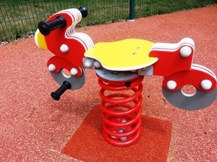 Mobilier - Aire de jeux et structure extérieure - Jeu sur ressort moto