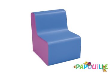 Mobilier - Meuble en mousse et Pouf - Chauffeuse droite hauteur 25cm bicolor