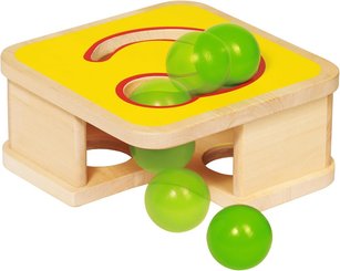 Jouets - Jouets à Empiler ou à Encastrer - Jeu de maillet et toboggan à boules en bois