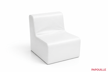 Mobilier - Meuble en mousse et Pouf - Chauffeuse droite hauteur 25cm blanc