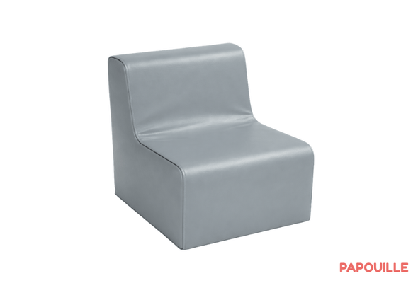 Mobilier - Meuble en mousse et Pouf - Chauffeuse droite hauteur 25cm gris