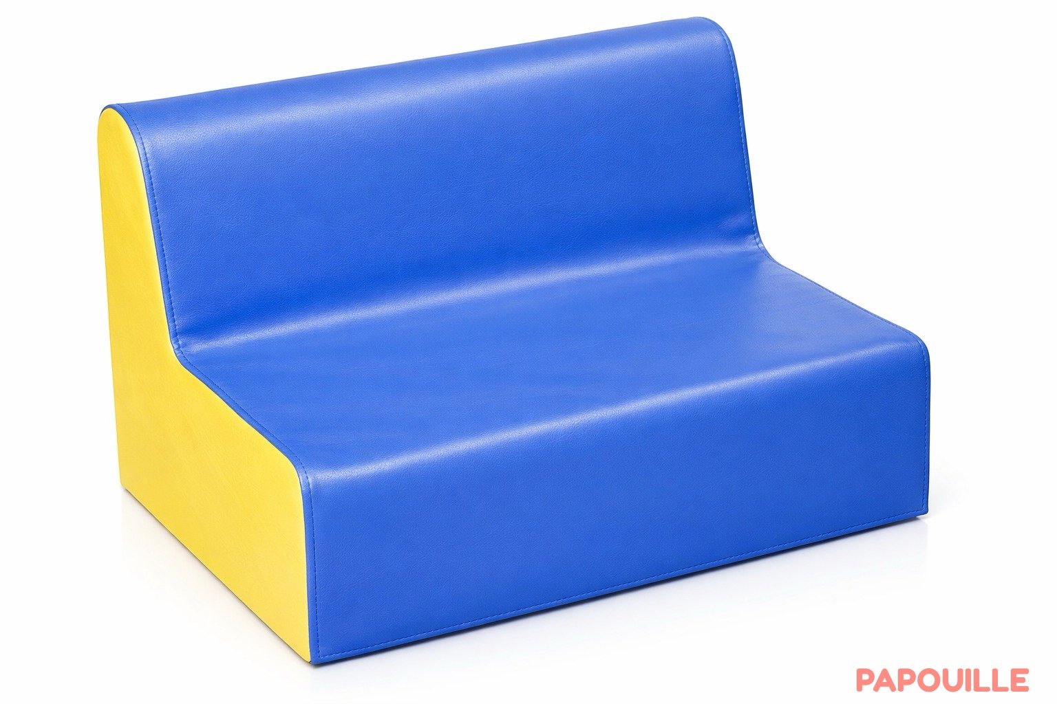 Banquette enfant 2 à 3 places en mousse pvc h. 17cm tahiti jaune
