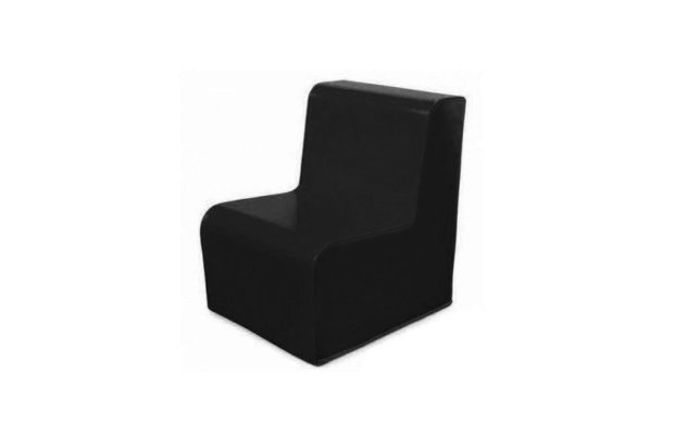 Mobilier - Meuble en mousse et Pouf - Chauffeuse droite unie hauteur d'assise 32 cm noir