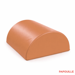 Motricité - Module de Motricité Bébé - Module bloc demi 1/2 rond en mousse pvc h.23cm abricot