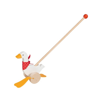 Jouets - Jouets à Pousser, à Tirer - Animal à pousser oie Bertha en bois